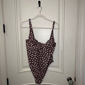 Abercrombie Polka Dot One Piece Swimsuit, Large